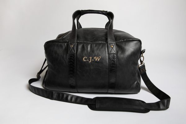 Black on black ostrich shin leather - Image 6