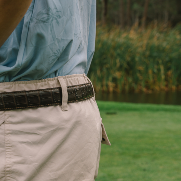 Dark Brown Croc Belt - Image 3