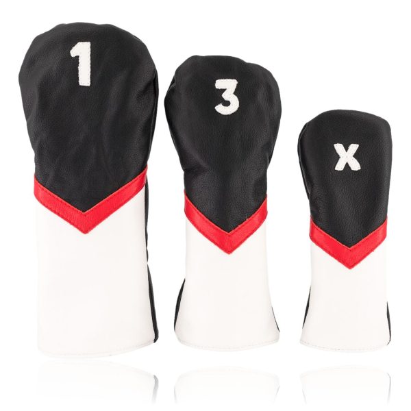 Black, red and white